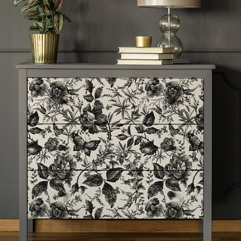 40*250 cm Rosa Flor Papel Pintado Muebles Renovación Hágalo Usted Mismo Pegatinas de Pared Decoración Foto 3 de 4