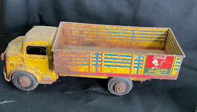Coca cola tin truck - Marx Sprite Boy Stake from 1940's