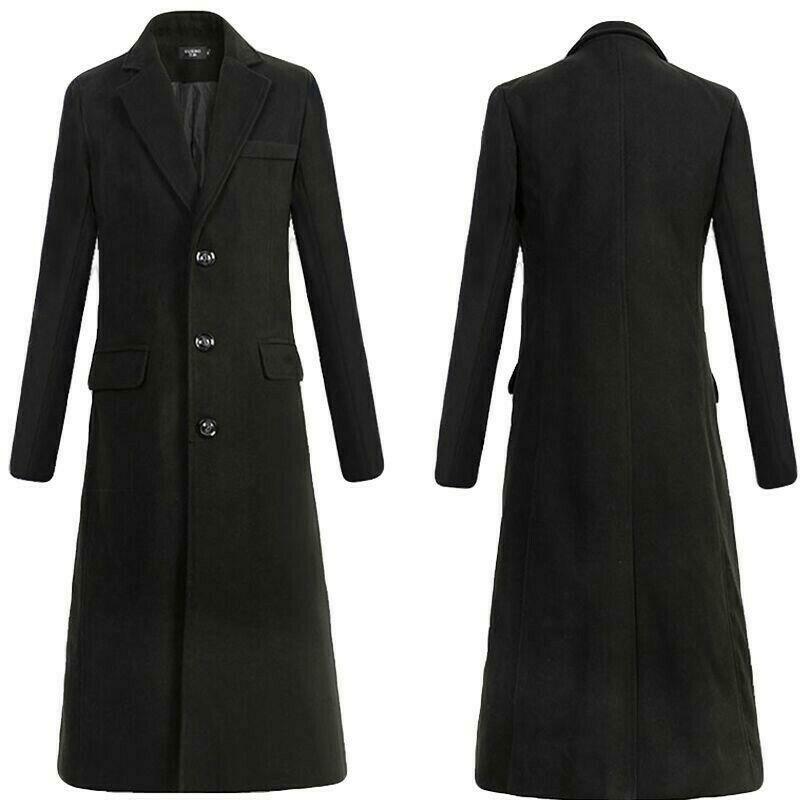 ジャケット・アウター willfully check wool trench long coat ZIWOCH Mens Trench Coat Wool Blend Hoodie Long Jacket Full