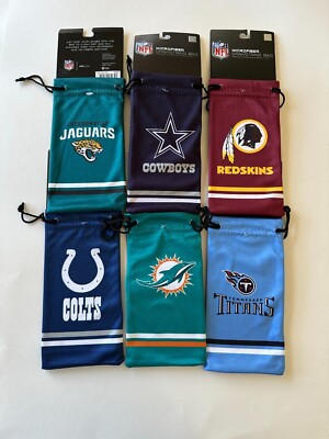 NFL Football Team Logo Microfiber Sunglasses Bag Pouch - Pick Your Team & Style