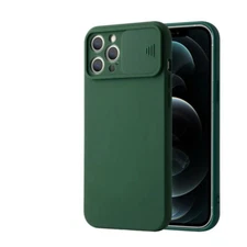 For iPhone 17 15 16 14 13 12 Pro Max Silicone Case Camera Slide Protector Cover