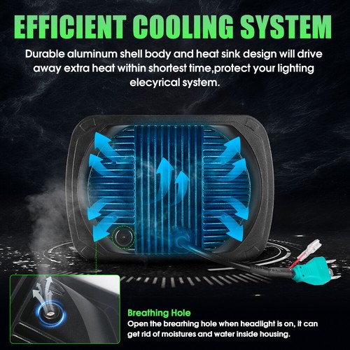 For Freightliner FL50 FL60 FL70 FL80 MT35 MT45 7x6'' 5x7 LED Headlight DRL Hi-Lo - Picture 4 of 15