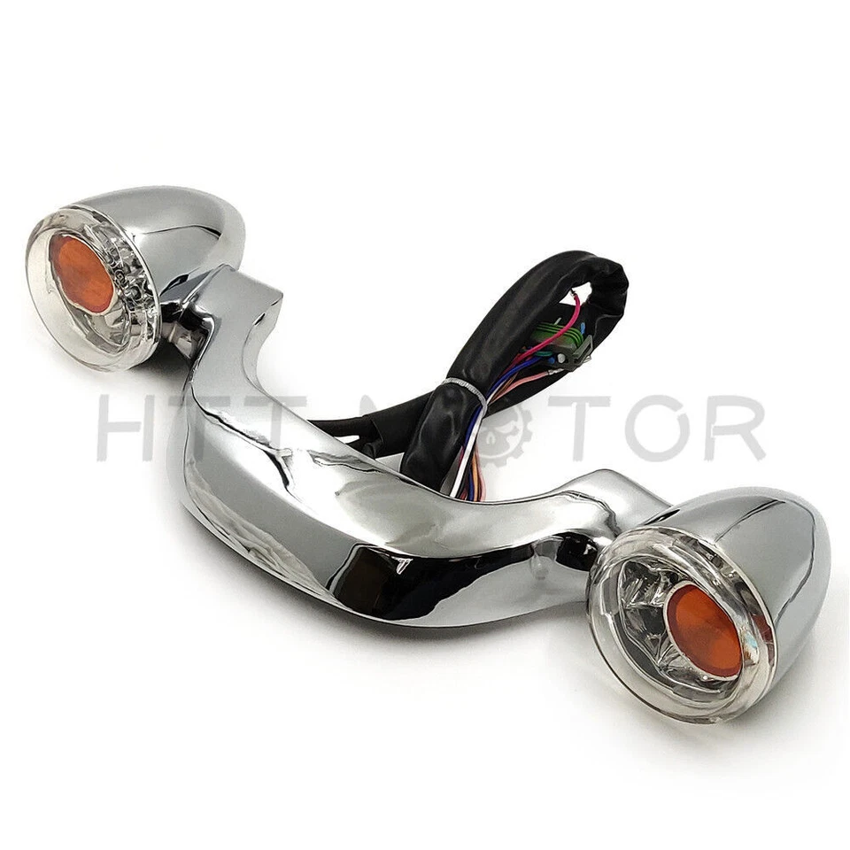 Barra de luz de freno de señal de giro trasera para Harley Street Road Glide 2010-2017 cromada Foto 2 de 4