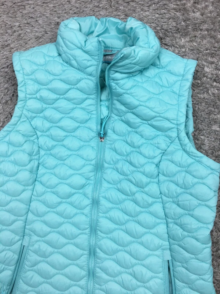 Free Country Packable Vest Jacket Womens Size Medium Blue Full Zip - Image 2 of 4