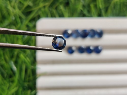 8CT NATURAL KYANITE GEMSTONE DIAMOND CUT ROUND BLUE KYANITE GEMSTONE 10PISCES - Picture 9 of 9
