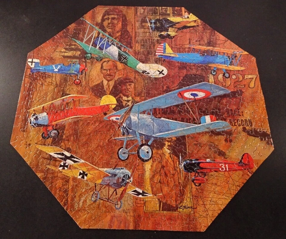 Vtg 1973 Springbok Octagonal Puzzle "The Mothball Squadron" by Roger Blum - Image 2 of 4