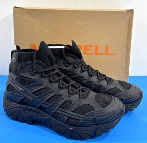 NIB 10 M MENS MERRELL MOAB VELOCITY TACTICAL MID WATERPROOF BOOTS J099421 BK