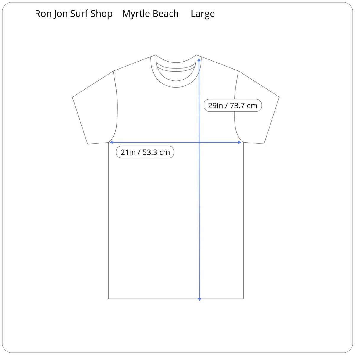 Ron jon size on sale chart