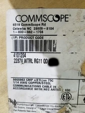 Commscope 2287V RG-11 14awg Quad Shield Plenum 75Ohm Coaxial Antenna Cable /25ft