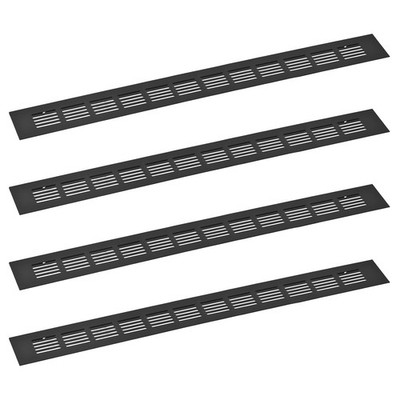 4pcs Rectangle Ventilation Grille Aluminum Alloy Mesh Air Vent Cover 500x50mm