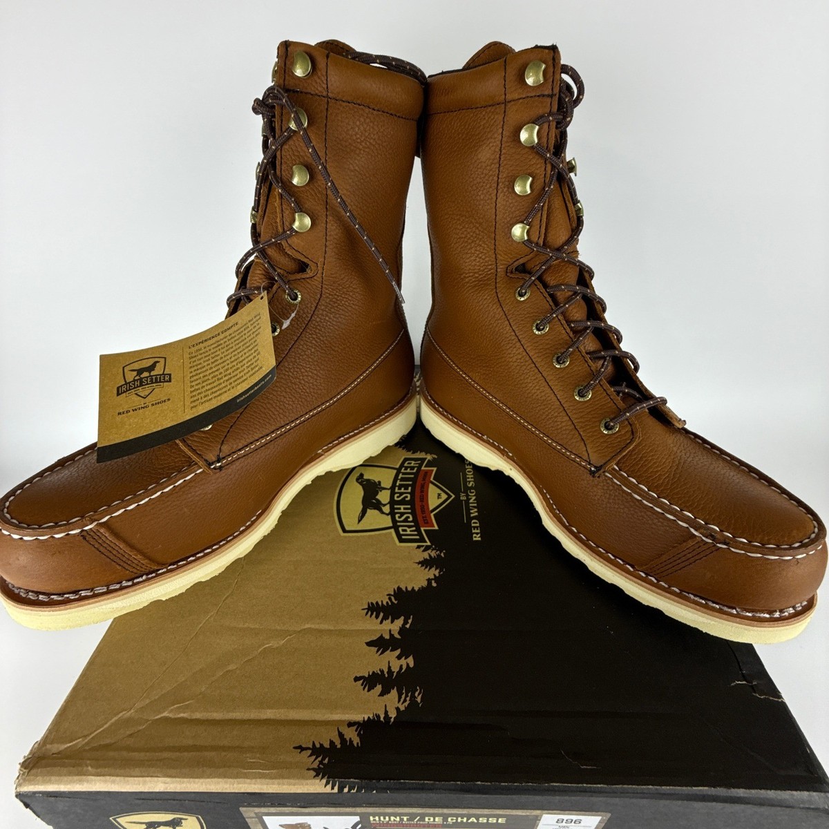 Irish Setter Wingshooter 896 Brown‎ Leather Boots Mens 11 E2 Waterproof 400g Irish Setter Wingshooter 896 Brown Leather Boots Mens 11 E2  main image 4