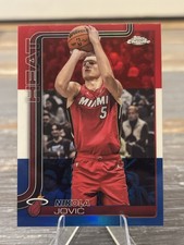 2025-26 Topps Chrome Basketball Nikola Jovic Red White Blue Refractor #172