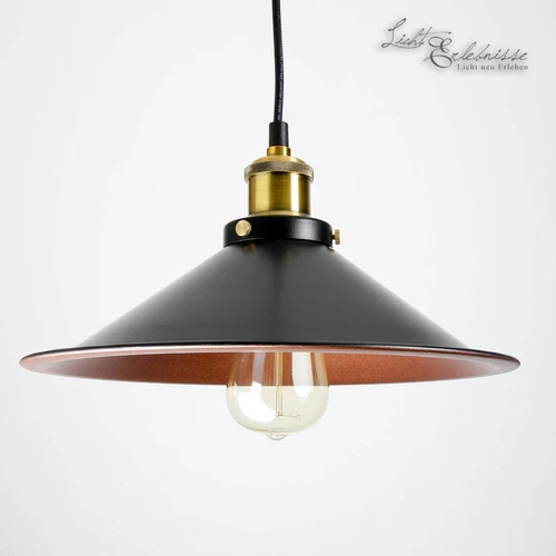 Lámpara Colgante De Comedor Vintage Diseño Industrial Negro E27 - Imagen 1 de 8