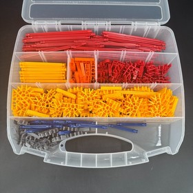 KNEX K'NEX Rods & Connectors Mix Standard Classic Parts Replace w/ Clear Case
