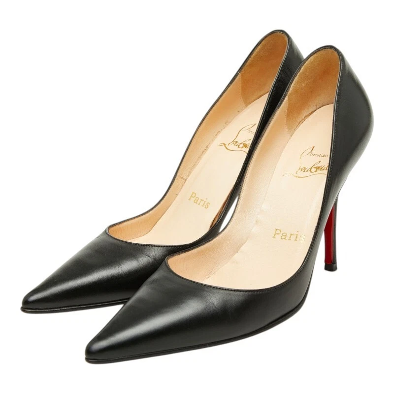 Christian Louboutin — Christian Louboutin Heel Pumps Sandal EU:36.5 US:6.5 Black Patent Leather