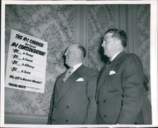 1952 Dave Beck Roy Fruehauf President Trailer Co Motor Men Business 8X10 Photo