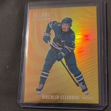 Upper Deck 2025-26 Allure Macklin Celebrini Color Flow Orange-Yellow #CF-28