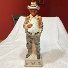 Vtg Rare 1969 Casual Indian Lionstone Whiskey Decanter 1969 Kentucky Porcelain