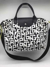 Longchamp White Monogram Tote Tote Bag