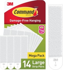 Large Picture Hanging Strips Value Pack 14 Pairs Damage-Free Hanging 1.29 per strip