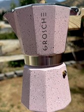 GROSCHE Milano Pink Moka Pot Espresso Maker A...