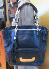 NWT Diane von Furstenberg Black Color Leather Tote