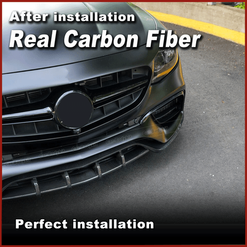 Alerón delantero de carbono para Mercedes W213 E63 AMG S 2016-2019 - Imagen 7 de 11