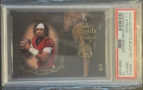 2023 Wild Card Matte Black-CJ Stroud -Smoking Guns-Bronze 3/10. Psa 10 (POP 1)!!