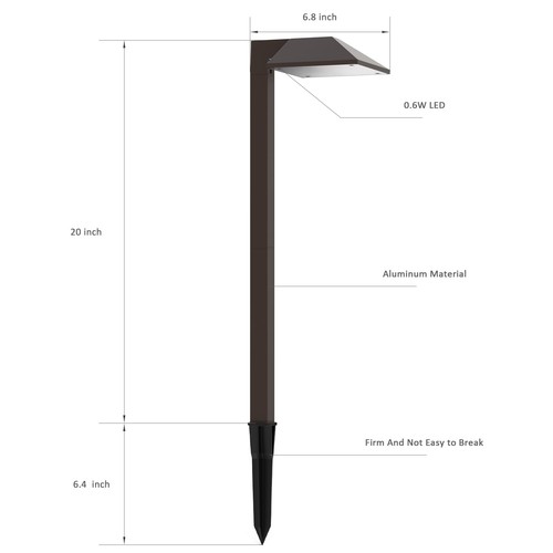 Malibu Lighting 8409210101 Landscape LED Path Light, 0.6W, Low Voltage, Brown - Picture 3 of 7