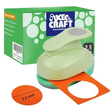 Manual 2.5 Inch Circle Hole Punch - Durable Craft Paper Punch for All Projects