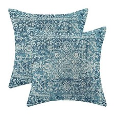 Boho Pillow Covers 18x18 Set of 2, Teal Carpet 18" x 18" Pack of 2 Boho-5