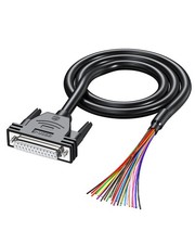 3 Ft DB25 Female Connector Bare Wire End RS232 Serial Solderless Breakout