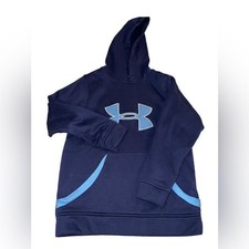 Under Armour navy blue long sleeved  hoodie  youth  small