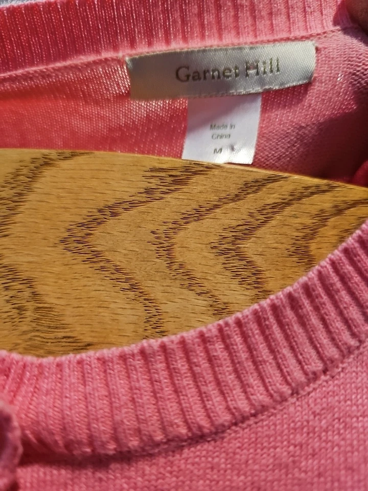 Girls Size Medium Pink Garnet Hill Cardigan - Image 2 of 4