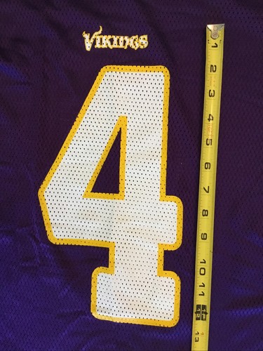 VTG Reebok NFL On Field Minnesota Vikings Brett Favre #4 Jersey Adult Sz L NWT - Picture 10 of 15