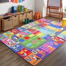 Kids Educational Rug, Kids Collection Area Rug for Learning Alphabet, Numbers...