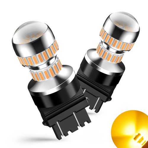 2pc AUXITO Amber 3157 LED DRL Turn Signal Parking Light Blinker Corner Bulbs GUS - Picture 11 of 12