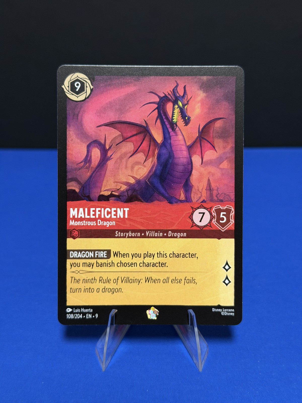 Maleficent Monstrous Dragon 108/204 Disney Lorcana Fabled LEGENDARY - MINT