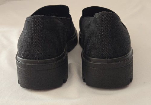 Bzees Muse Bow Chunky Loafers, Black Women's Size 7.5 New, Lug Sole Slip on - Picture 4 of 8