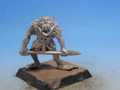 Warhammer Fantasy Battle Metal Old World Orc with Spear Oldhammer Vintage OOP
