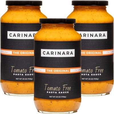 CARINARA Tomato-Free Pasta Sauce   25oz | Carrot-Based 25 Oz (Pack of 3) 