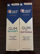 2X Crest Pro-Health Gum Detoxify + Whitening Deep Clean Toothpaste 4.8oz Exp3/28