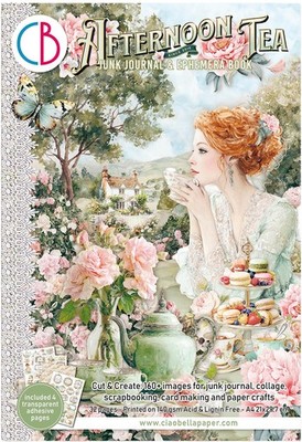 Ciao Bella Junk Journal Ephemera Book Afternoon Tea A4 140g qm Scrapbooking