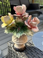 Vintage Capodimonte Italian Porcelain Floral Centerpiece