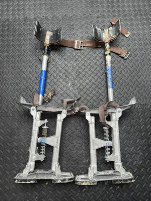 #ad Dura Stilts D24 40 Dura III Adjustable Drywall Stilts 24quot; 40quot; Silver Used $110.67