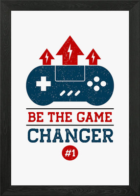 Be the Game Changer Gerahmtes Wandbild Poster Leinwanddruck Bild
