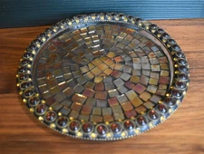 Vintage Glass Tile Mosaic Dish Plate India