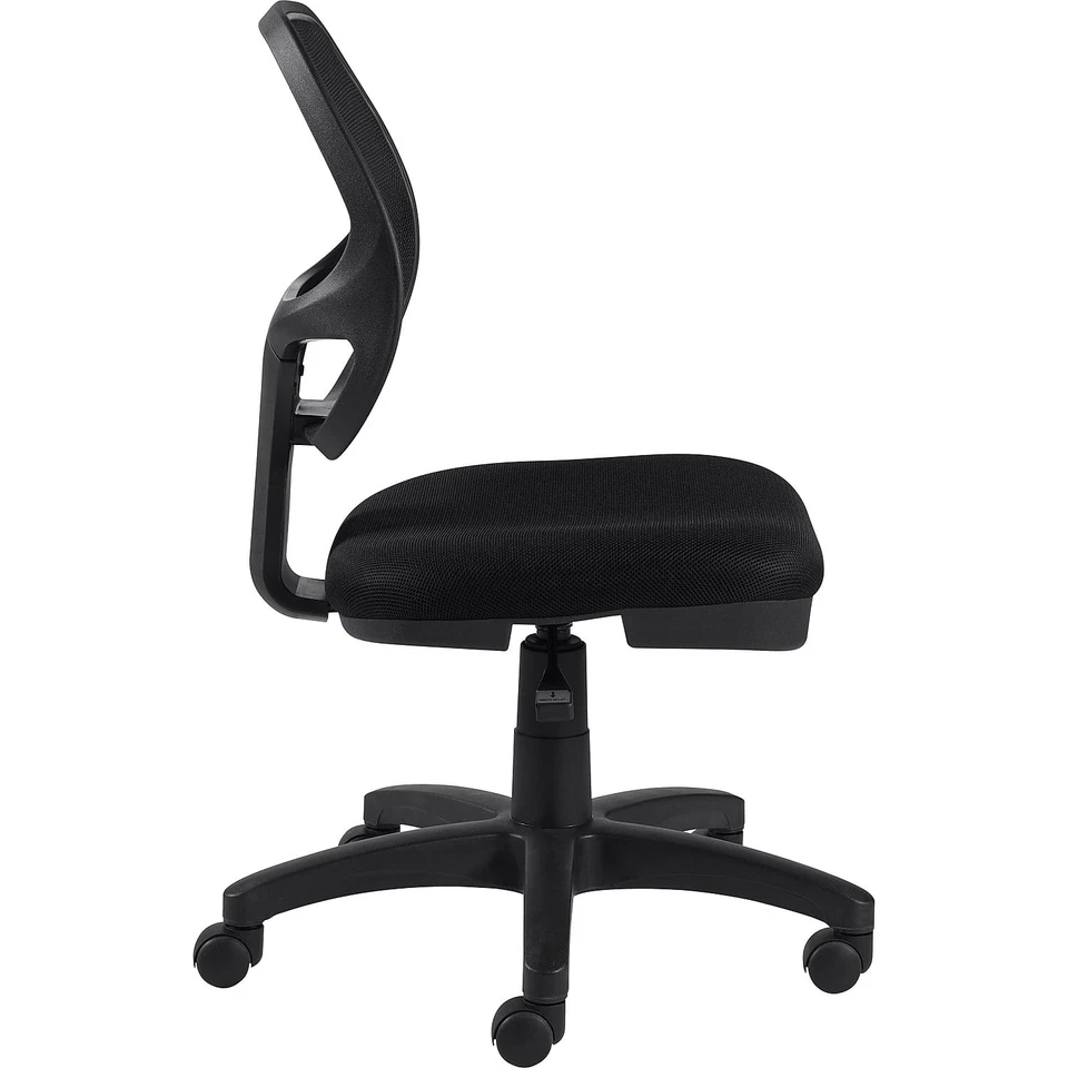 Silla de trabajo Global Offices To Go, malla, negra, asiento: 19 pulgadas de ancho x 17 pulgadas de profundidad, Foto 3 de 3