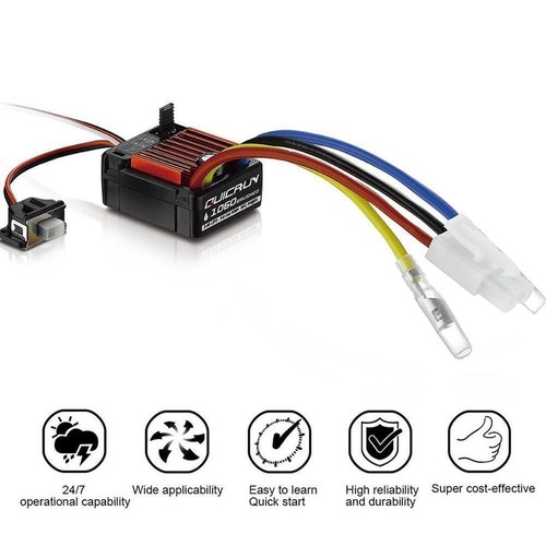 &*For Hobbywing 1060 Brushed ESC Waterproof / Speed Control 1/10 Tru 5V/2A - Picture 4 of 12