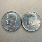 TWO (2) 1968-D 40% Silver Kennedy 50C - BU/Brilliant Uncirculated